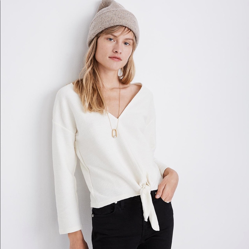 ✨NWT Madewell Texture & Thread Long Sleeve Top✨